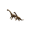 gouden metalen dino's