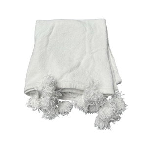 dekentje white pompon