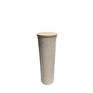 beige velvet ronde sokkel S
