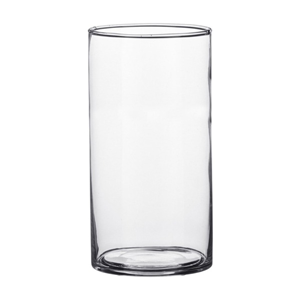 smalle lange glazen cilindervaas set