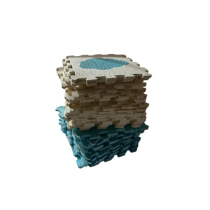 Puzzel mat wit/blauw