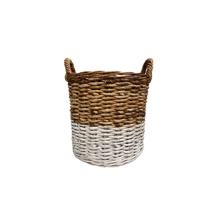 grote rieten mand natural/wit