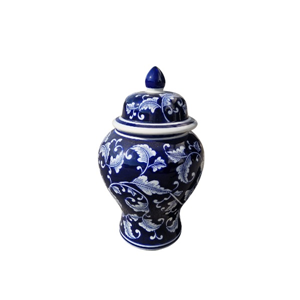 ming vaas wit-blauw