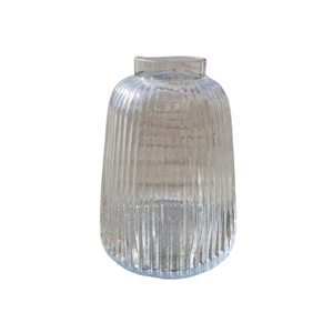 ribbel vaas clear groot