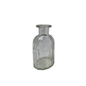 ribbelvaasje clear glas s