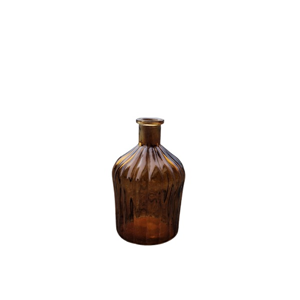 ribbel vaasje cognac klein