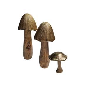 set decoratieve paddestoelen