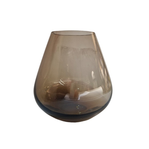 vaasje glas bruin groot