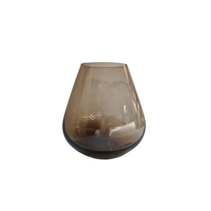 vaasje glas bruin middel