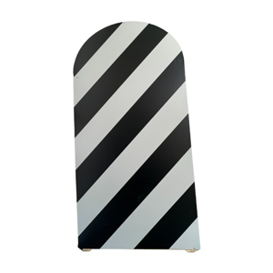 achterwand black & white stripes rechts
