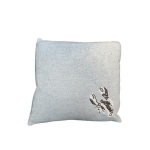blauw kussen kreeft