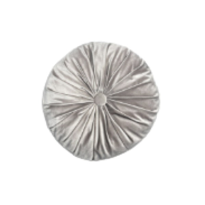 rond velvet kussen gris