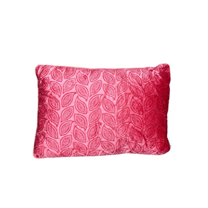kussen pink leaves velvet